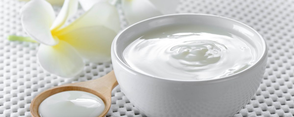 imagen de un cuenco con yogurt, en él se puede detectar la salmonella